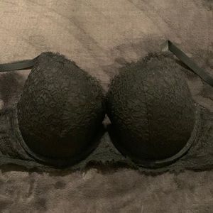 Aerie push up black lace bra 34DDD